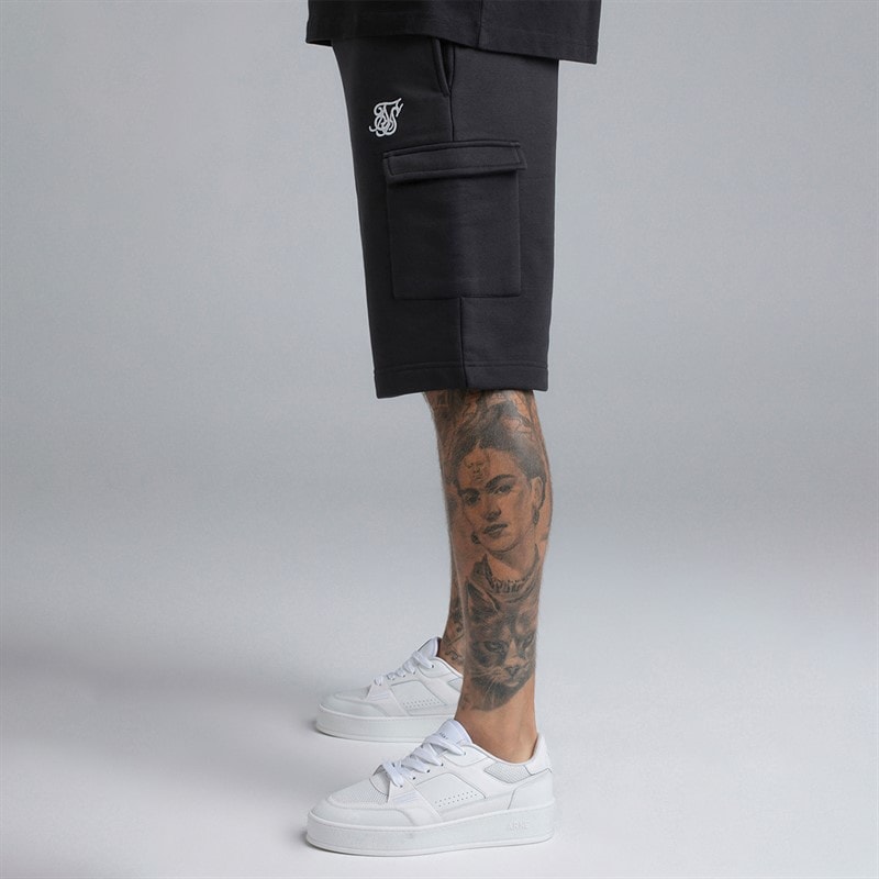 SikSilk Herre Essential Cargo Shorts Sort - Billede 3