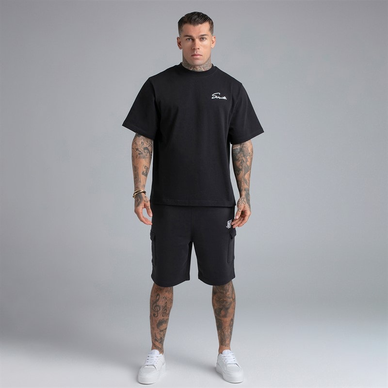 SikSilk Herre Essential Cargo Shorts Sort - Billede 4