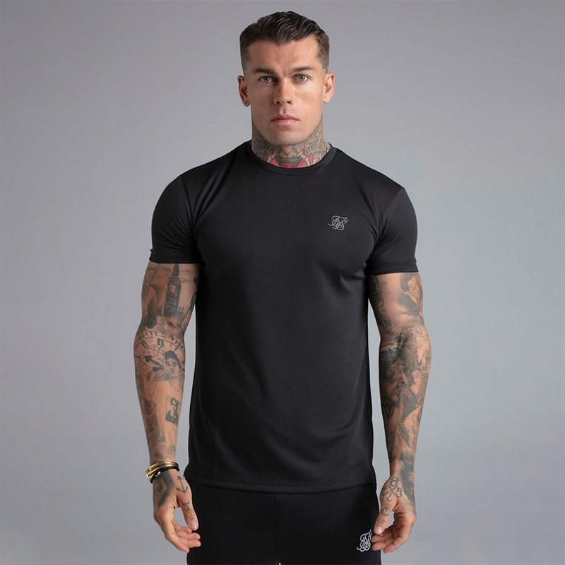 SikSilk Herre to pakke muscle fit t-shirts Sort - Billede 1