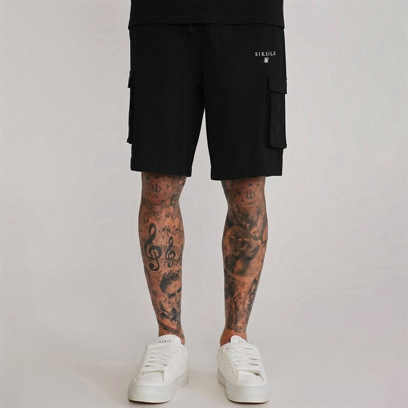 SikSilk Herre T-shirt Og Shorts Sæt Sort - Billede 4