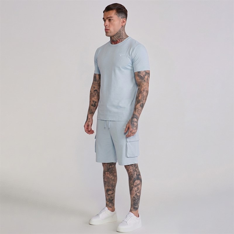 SikSilk Herre T-shirt Og Shorts Sæt Blå - Billede 5