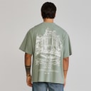 SikSilk Herre grafisk t-shirt Grøn
