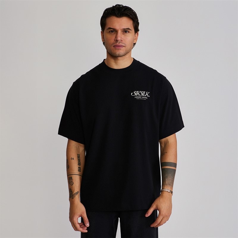 SikSilk Herre grafisk t-shirt Sort - Billede 2