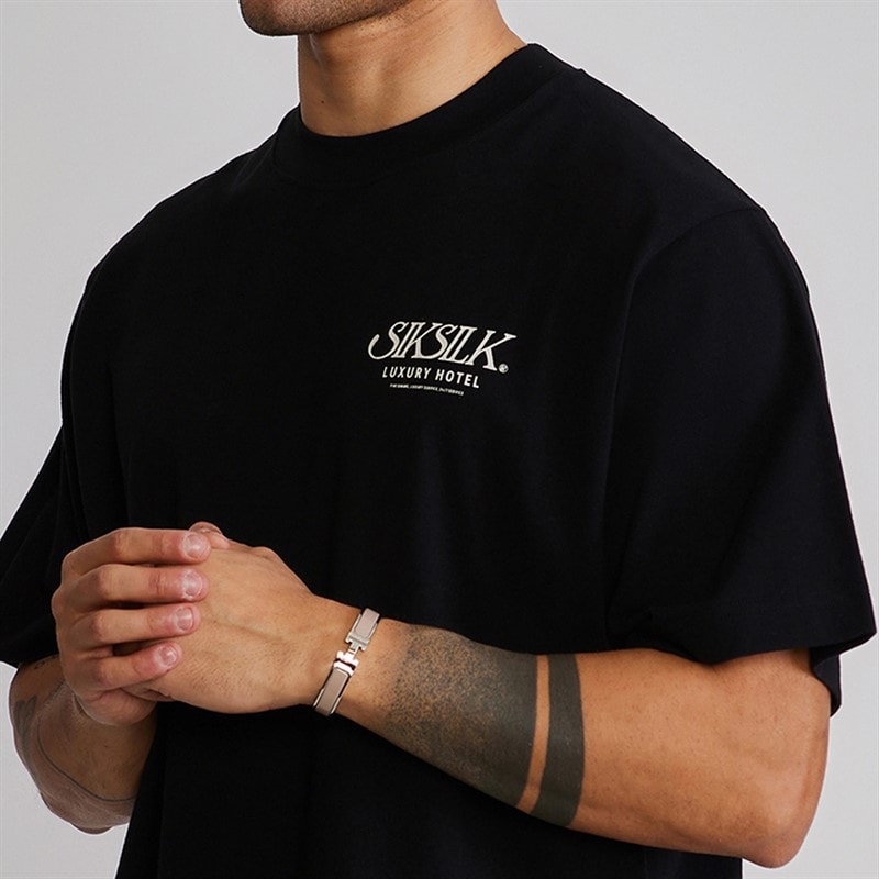 SikSilk Herre grafisk t-shirt Sort - Billede 3