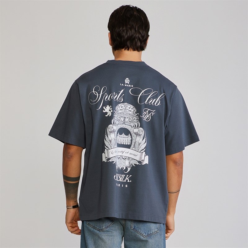 SikSilk Herre grafisk t-shirt Grå