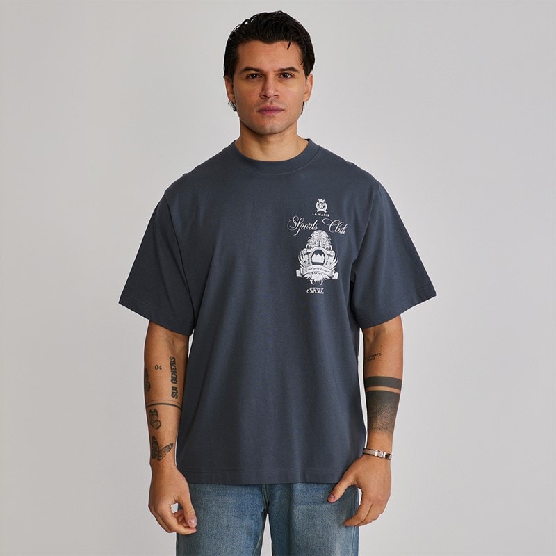 SikSilk Herre grafisk t-shirt Grå - Billede 2