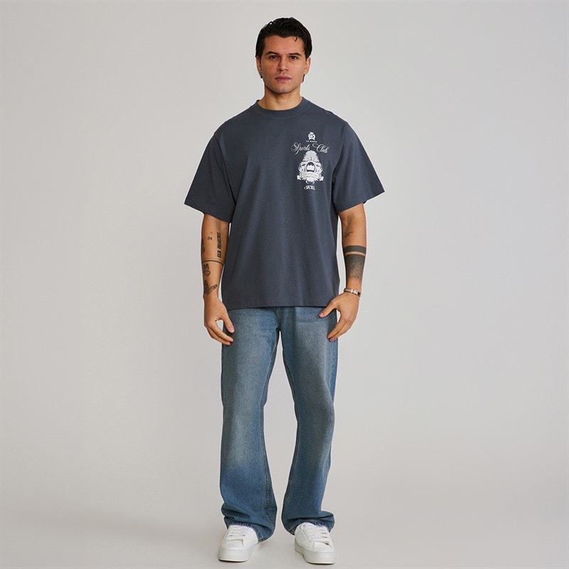 SikSilk Herre grafisk t-shirt Grå - Billede 4