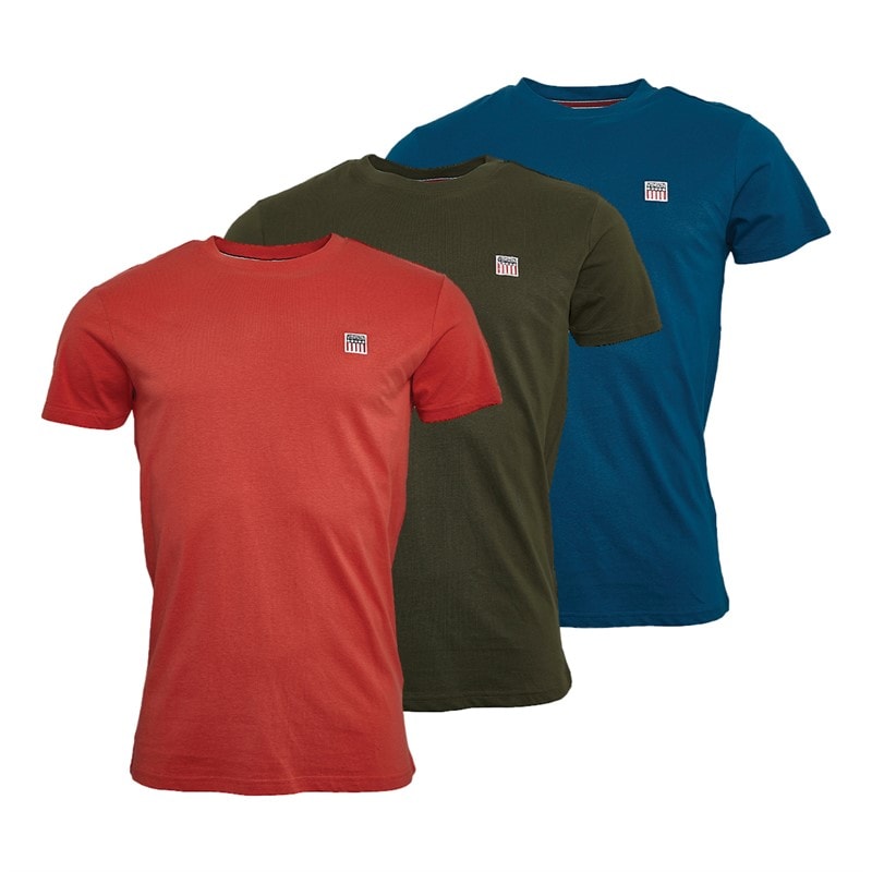 Vinson Herre Massimo T-Shirts 3-pak Baked Apple/Sail Blue/Rifle Green - Billede 1