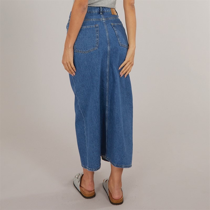 JJXX Dame Aura Lang Denim Nederdel Medium Blå Denim - Billede 2