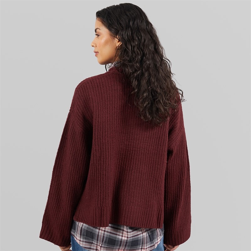 JJXX Dame Sigga Strikket Sweater Cabernet - Billede 2