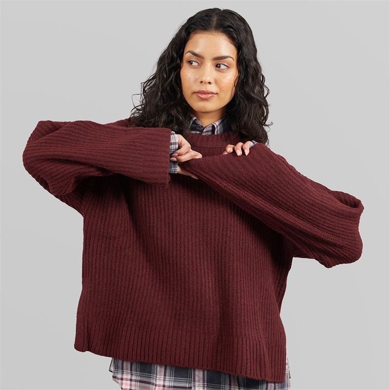 JJXX Dame Sigga Strikket Sweater Cabernet - Billede 3