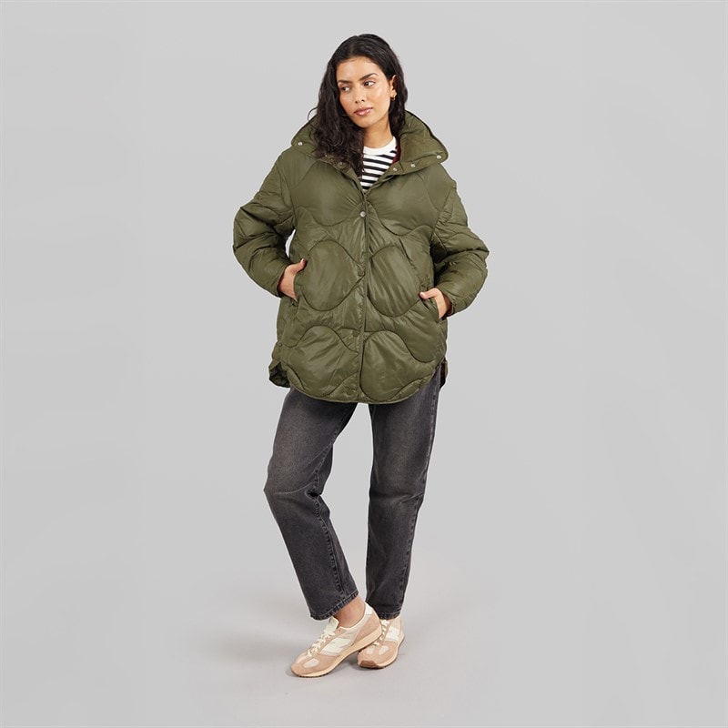 JJXX Dame Stella Skinnende Quiltet Jakke Grape Leaf - Billede 5