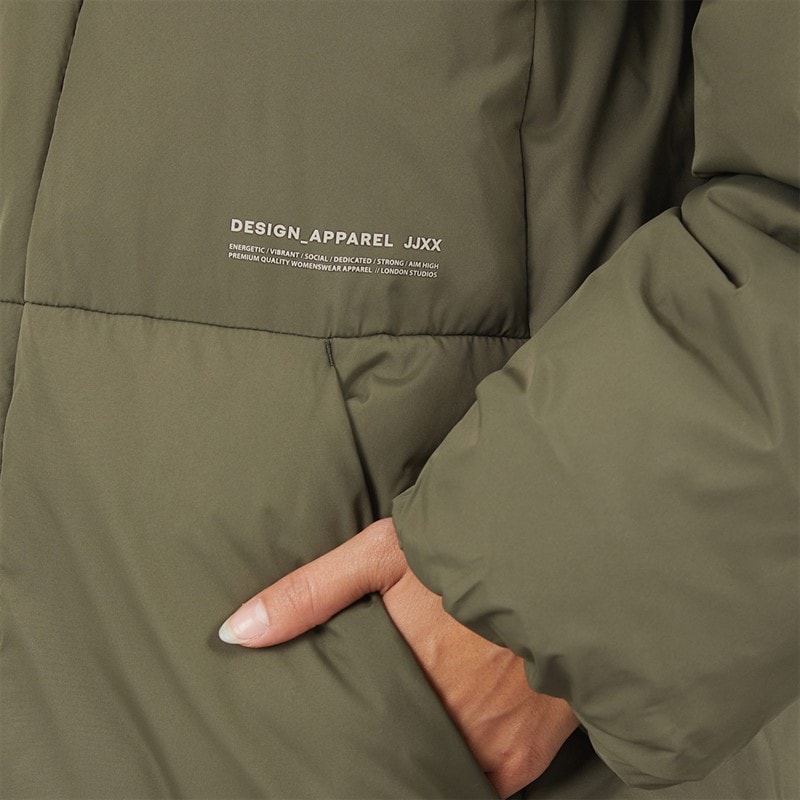 JJXX Dame Lolly Lang Dunjakke Grape Leaf - Billede 3