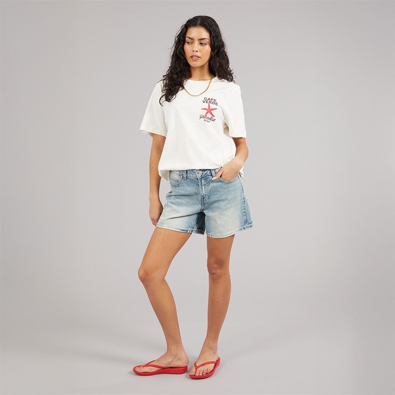 JJXX Dame Laura Denim Shorts Lyseblå Denim/Vintage Light Blue Denimdetail:Vintage - Billede 4