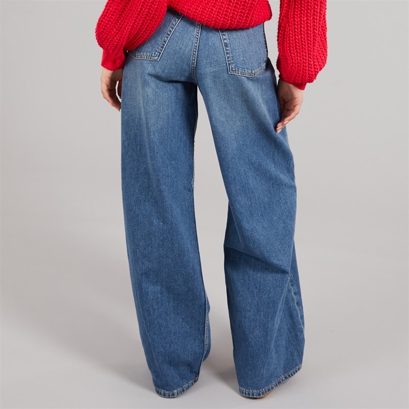 JJXX Dame Tokyo Wide Jeans R282 Medium Blue Denim - Billede 2