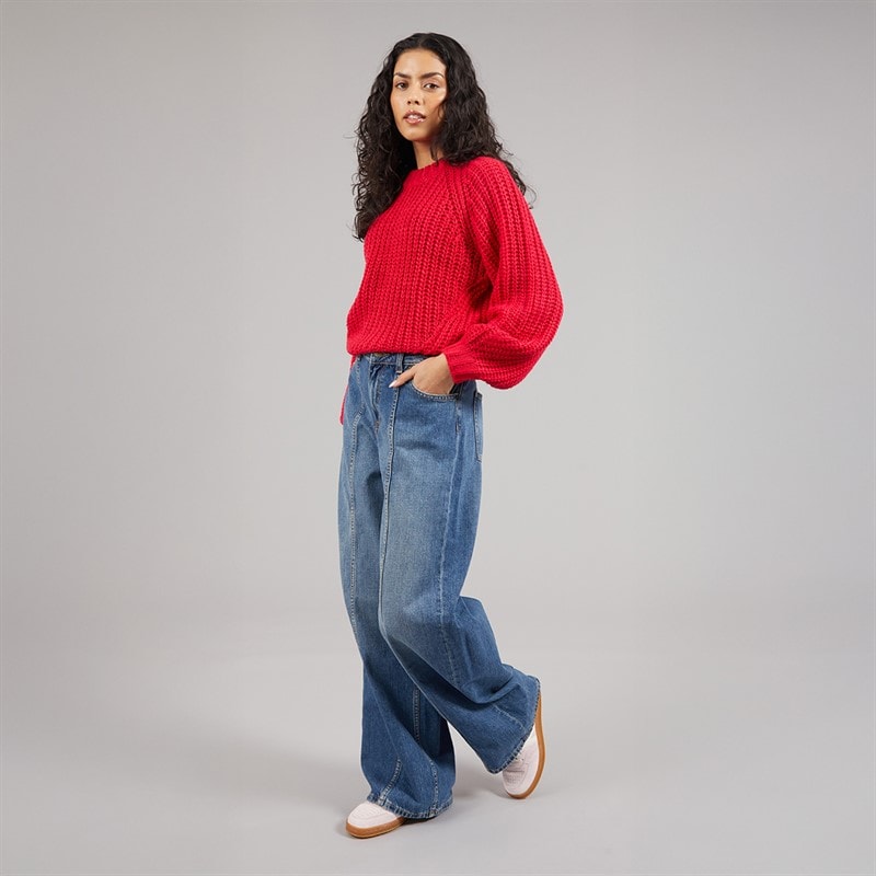 JJXX Dame Tokyo Wide Jeans R282 Medium Blue Denim - Billede 4