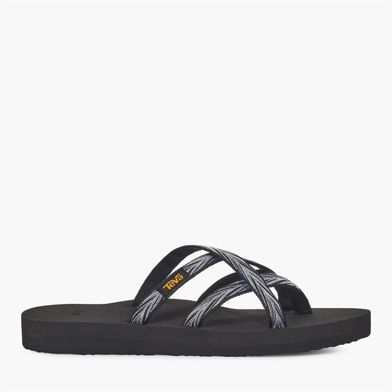 Teva Dame Olowahu Sandaler Palms Black/Hvid - Billede 1