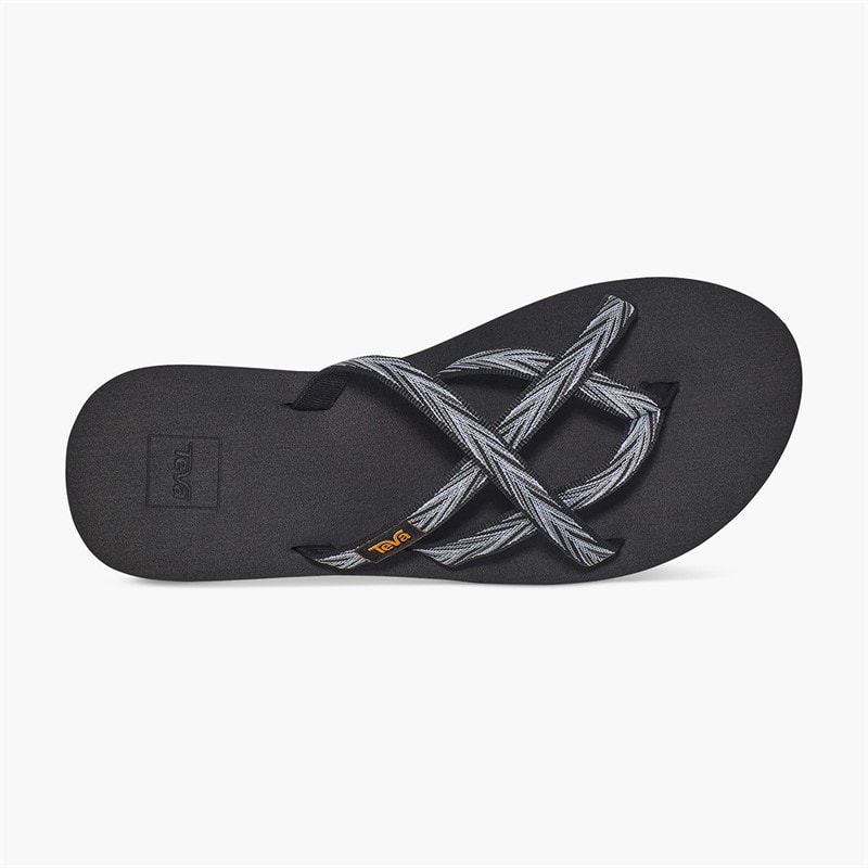Teva Dame Olowahu Sandaler Palms Black/Hvid - Billede 4