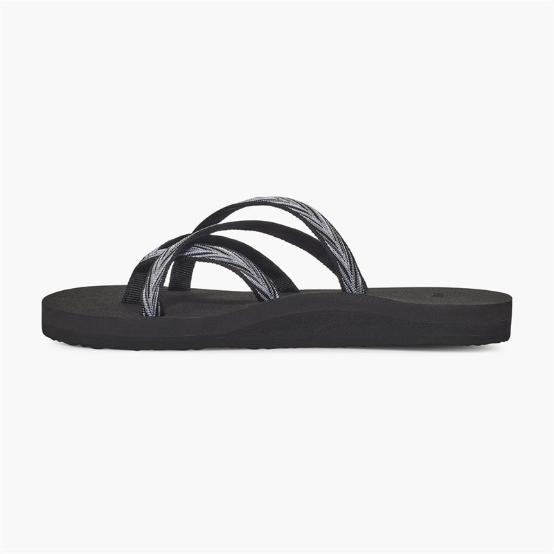 Teva Dame Olowahu Sandaler Palms Black/Hvid - Billede 5