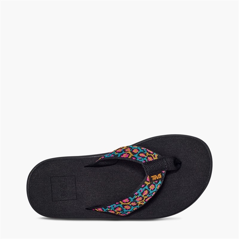 Teva Junior Piger Voya Flip Sandaler Dorinda Black Multi - Billede 4