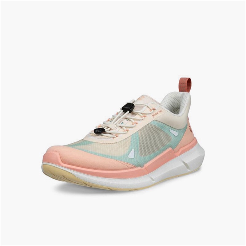 ECCO Dame Biom 2.2 Breathru Speedlace Træningssko Dusty Peach/Limestone/Aquatic - Billede 2