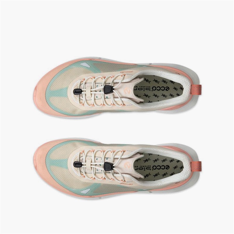 ECCO Dame Biom 2.2 Breathru Speedlace Træningssko Dusty Peach/Limestone/Aquatic - Billede 4