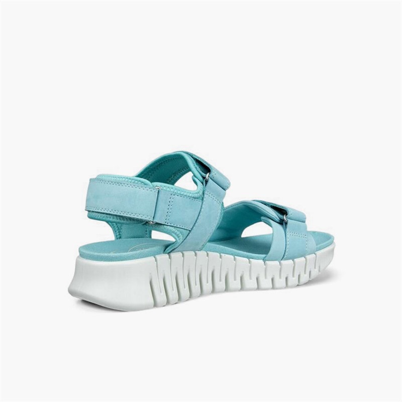 ECCO Damesko Gruuv Sol nubuck ankelrem sandaler Aquatic - Billede 3