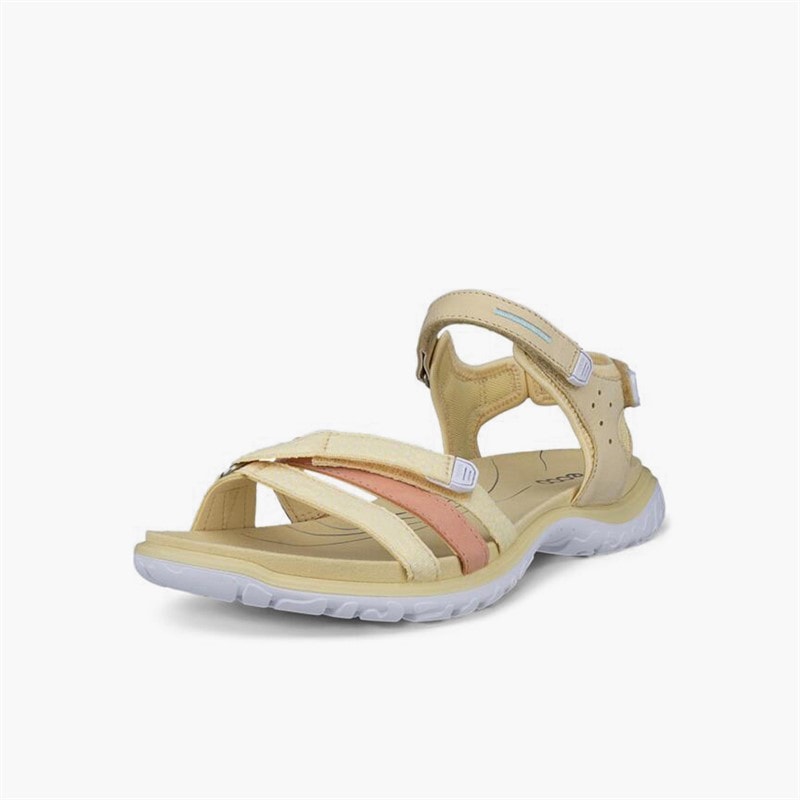 ECCO Dame Offroad Roam Nubuck Ankelrem Sandaler Straw/Bright White/Dusty Peach/Straw - Billede 2