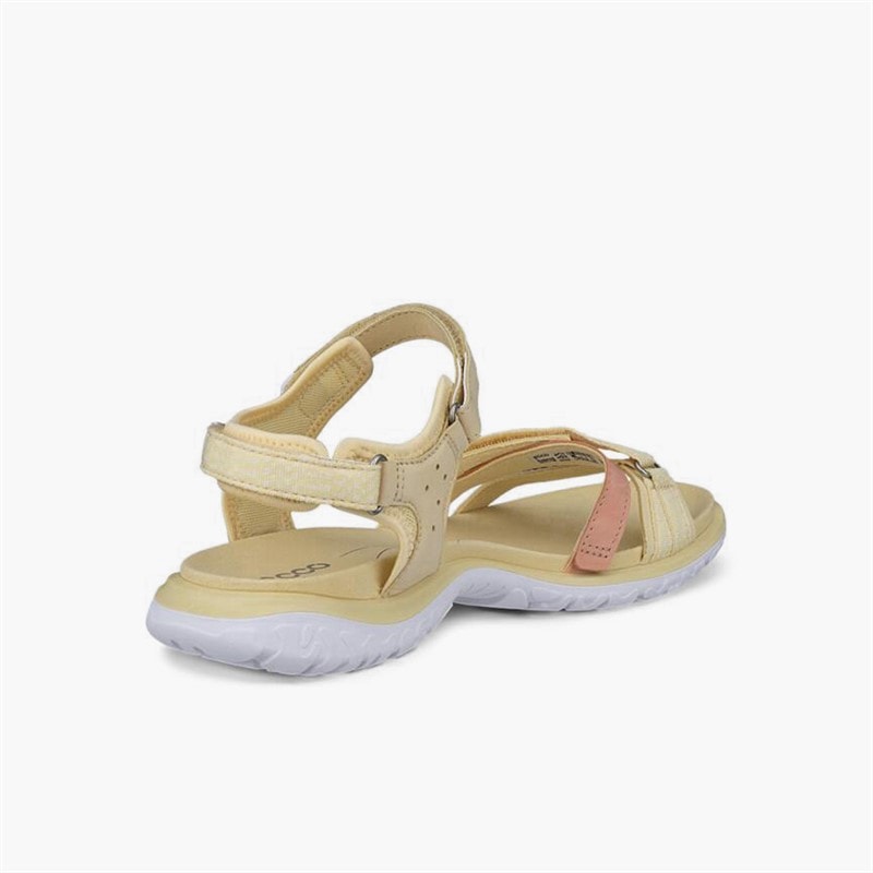 ECCO Dame Offroad Roam Nubuck Ankelrem Sandaler Straw/Bright White/Dusty Peach/Straw - Billede 3