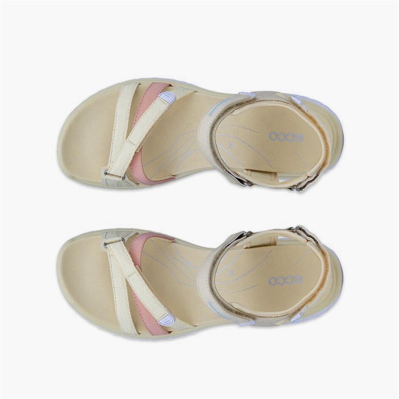 ECCO Dame Offroad Roam Nubuck Ankelrem Sandaler Straw/Bright White/Dusty Peach/Straw - Billede 4