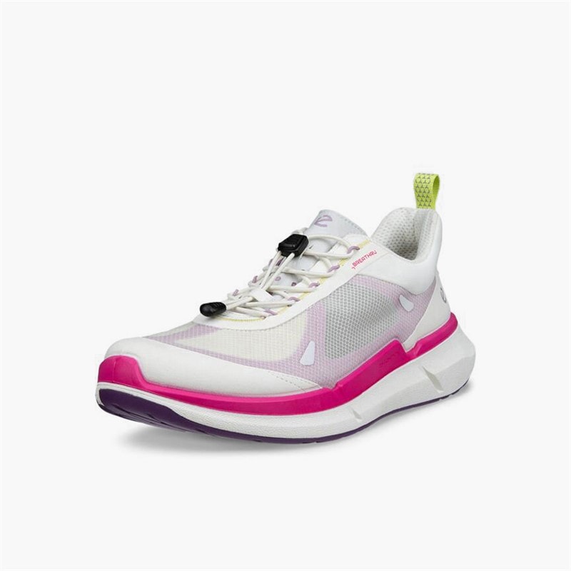 ECCO Dame Biom 2.2 Breathru Speedlace Træningssko Hvid/Lavender Mist/Beetroot - Billede 2