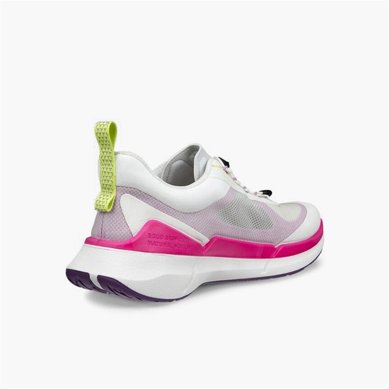 ECCO Dame Biom 2.2 Breathru Speedlace Træningssko Hvid/Lavender Mist/Beetroot - Billede 3
