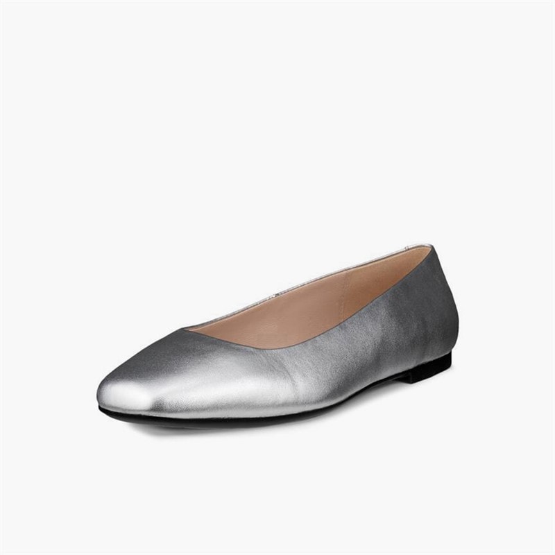 ECCO Dame Margot Ballerina Pumps Pure Silver - Billede 2