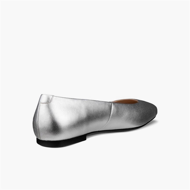ECCO Dame Margot Ballerina Pumps Pure Silver - Billede 3