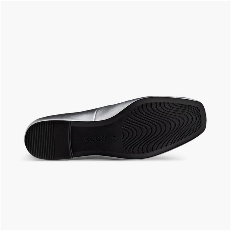 ECCO Dame Margot Ballerina Pumps Pure Silver - Billede 5