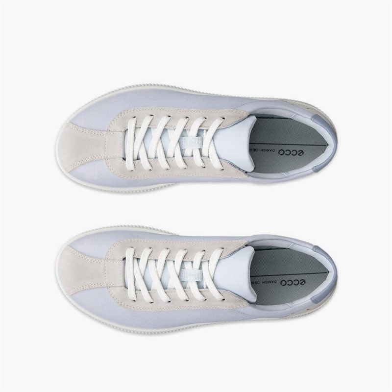 ECCO Dame blød nul læder sneakers Air/Shadow White - Billede 4