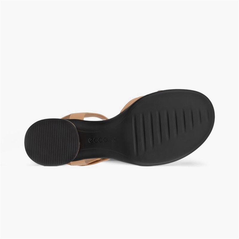 ECCO Dame læder sandaler med hæl formet 36 rør Biscuit - Billede 5