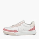 ECCO Dame sneakers læder street court Old Rose/Hvid/Rose Dust