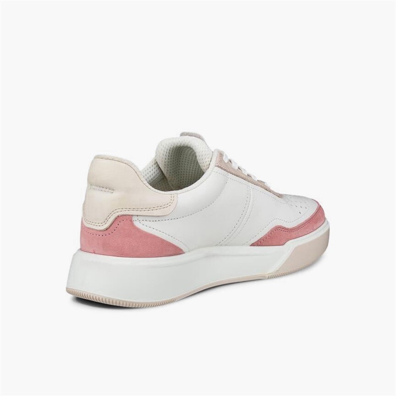 ECCO Dame sneakers læder street court Old Rose/Hvid/Rose Dust - Billede 3