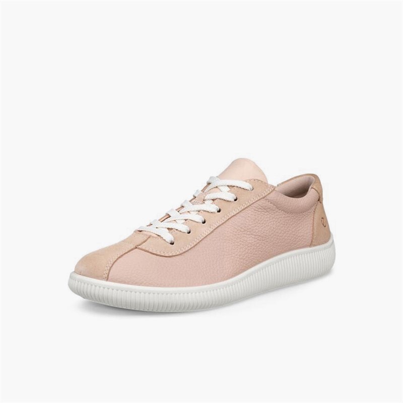 ECCO Dame blød nul læder sneakers Rose Dust - Billede 2
