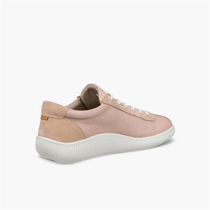 ECCO Dame blød nul læder sneakers Rose Dust - Billede 3