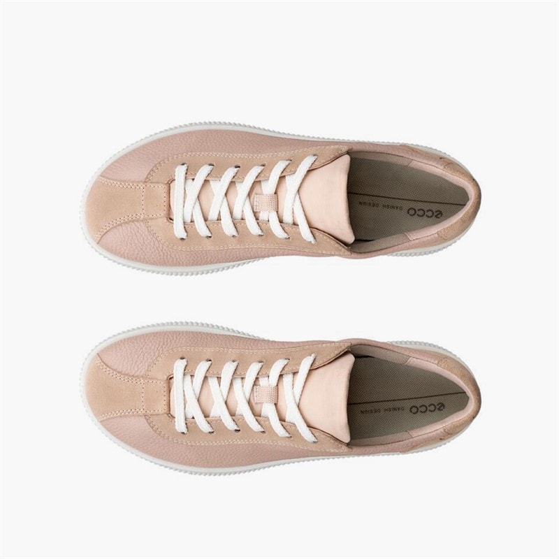 ECCO Dame blød nul læder sneakers Rose Dust - Billede 4
