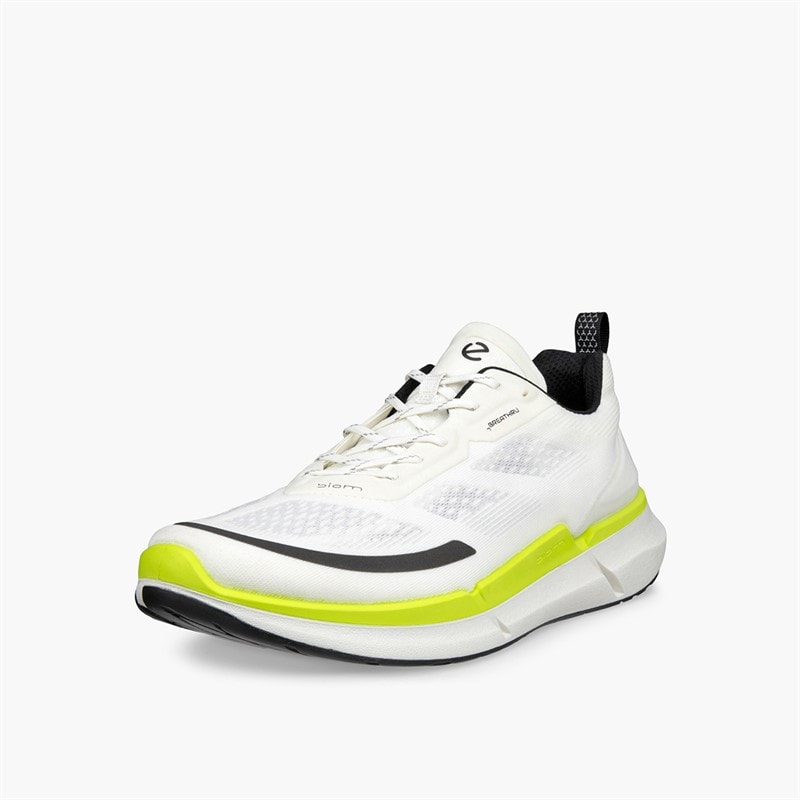 ECCO Herre Biom 2.2 Breathru Træningssko Hvid/Lime Punch - Billede 2