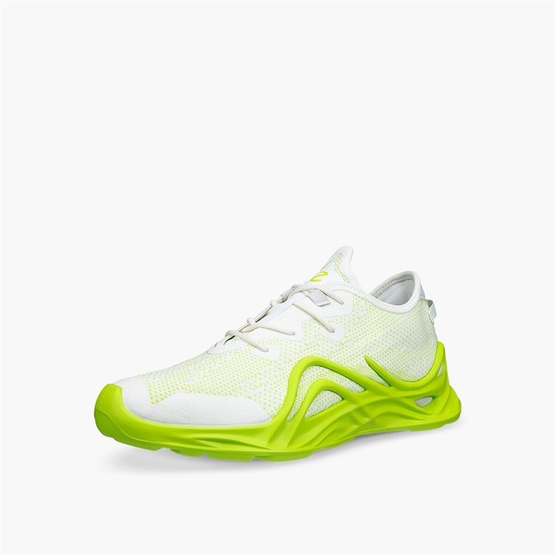 ECCO Herre Biom Infinite Træningssko Bright White/Lime Punch - Billede 2