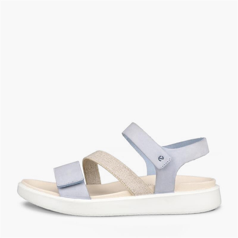 ECCO Damesko med kilehæl i nubuck Dusty Blue
