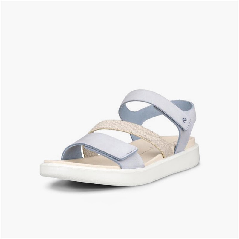 ECCO Damesko med kilehæl i nubuck Dusty Blue - Billede 2