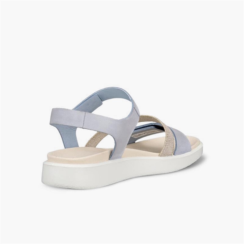 ECCO Damesko med kilehæl i nubuck Dusty Blue - Billede 3