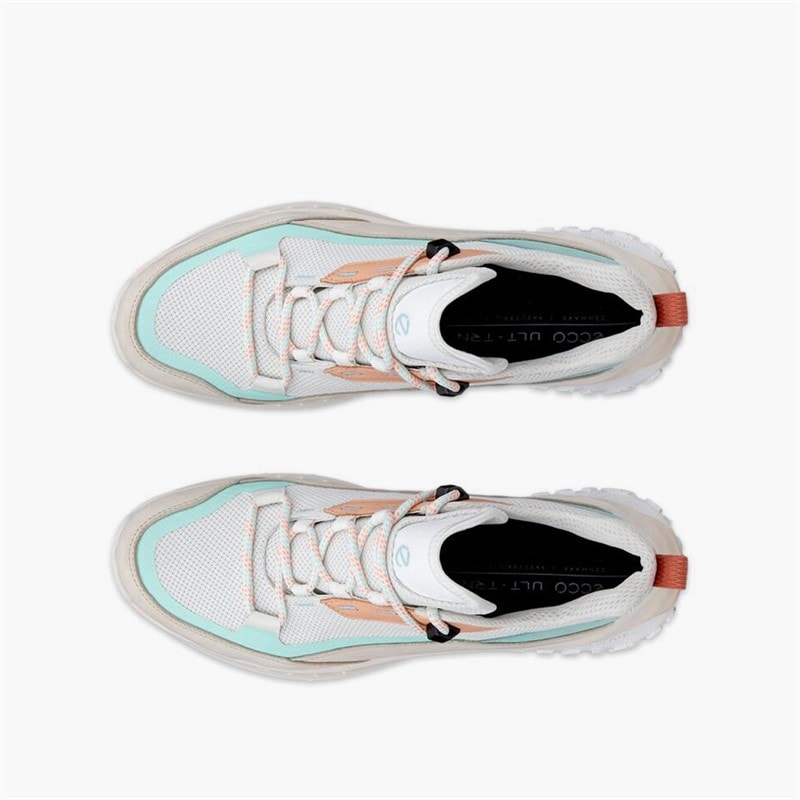 ECCO Dame ULT TRN Nubuck Vandtætte Vandresko Limestone/Bright White - Billede 4