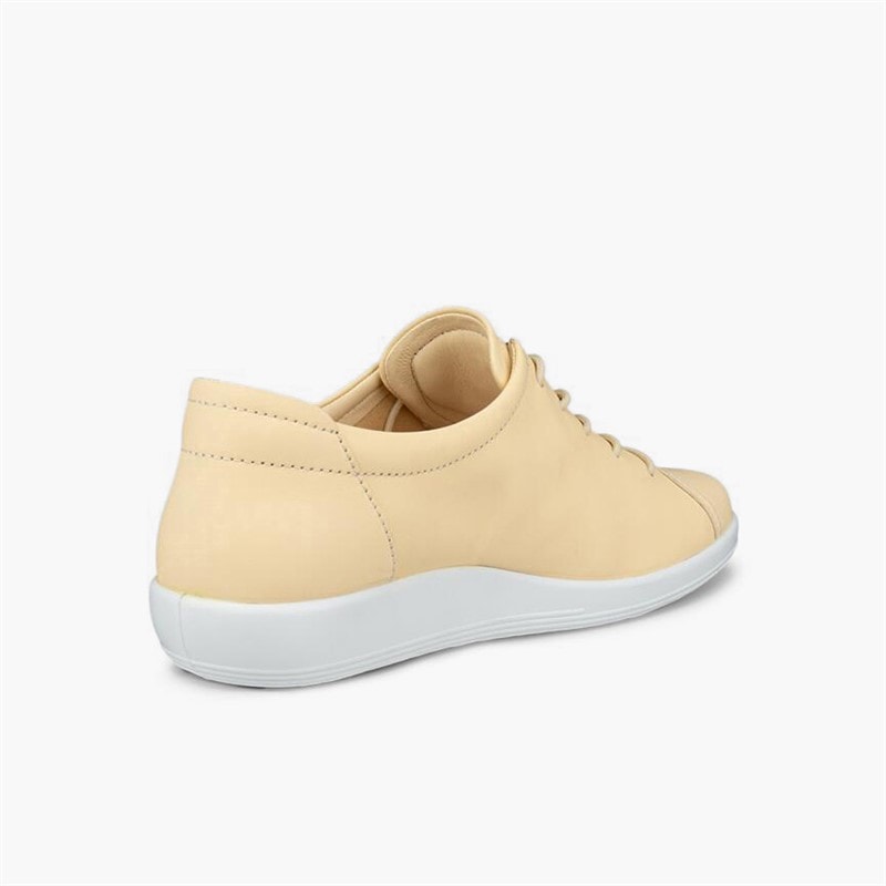 ECCO Dame Blød 2 jubilæum Læder Sneakers Straw - Billede 3