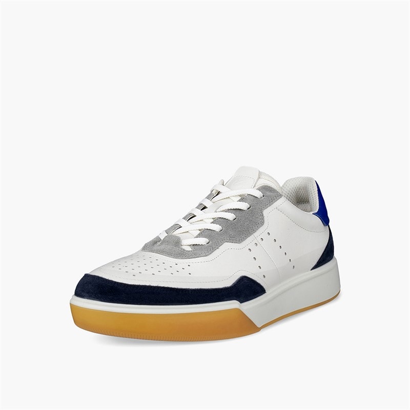 ECCO Herre Street Court Sneakers Marine/Hvid/Virtual - Billede 2